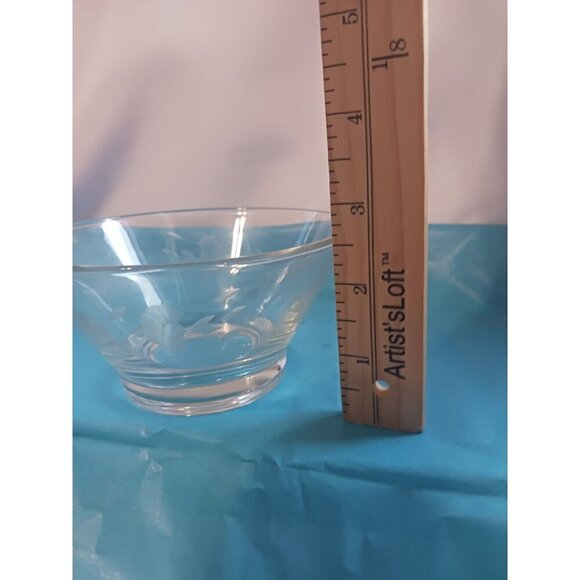 Princess House Crystal Heritage 4 pcs  condiment set bowls,plate,shell spoon - Picture 6 of 15